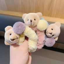 Load image into Gallery viewer, Little Bear Hairy Hair Rope Female Cute Girl Simple Hair Tie