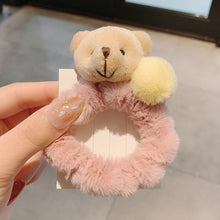 Load image into Gallery viewer, Little Bear Hairy Hair Rope Female Cute Girl Simple Hair Tie
