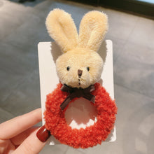 Load image into Gallery viewer, Little Bear Hairy Hair Rope Female Cute Girl Simple Hair Tie