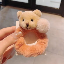 Load image into Gallery viewer, Little Bear Hairy Hair Rope Female Cute Girl Simple Hair Tie