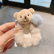 Load image into Gallery viewer, Little Bear Hairy Hair Rope Female Cute Girl Simple Hair Tie