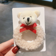 Load image into Gallery viewer, Little Bear Hairy Hair Rope Female Cute Girl Simple Hair Tie