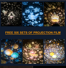 Load image into Gallery viewer, USB charging cute rabbit projection lamp LED projector rotating