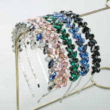 Load image into Gallery viewer, French Retro High-grade Hair Accessories Metal Texture Headband Rhinestone