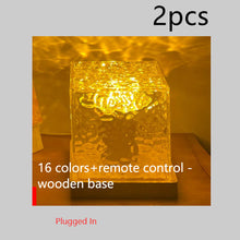 Load image into Gallery viewer, Ambient Night Projection Crystal Table Lamp 16 Color