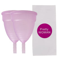 Load image into Gallery viewer, 2 Pcs Feminine Hygiene Menstrual Silicone Cup Medical Silicone Menstrual Cup