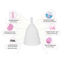 Load image into Gallery viewer, 2 Pcs Feminine Hygiene Menstrual Silicone Cup Medical Silicone Menstrual Cup