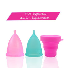 Load image into Gallery viewer, 4pcs Medical Grade Silicone Menstrual Cup Women Menstrual Period Cups